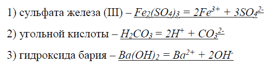 Уравнение диссоциации гидроксид железа